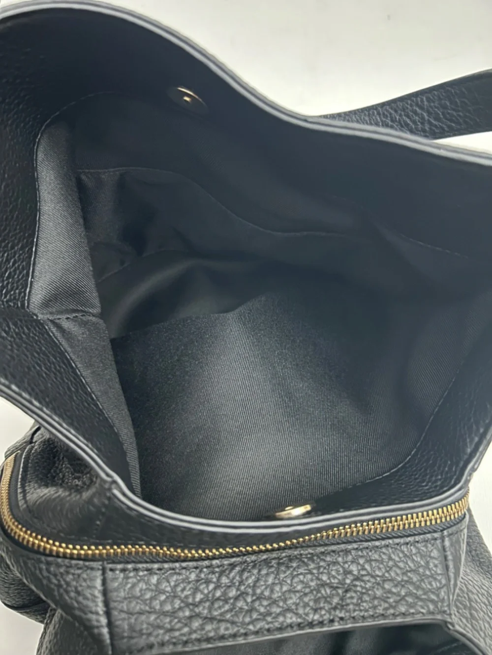 Vince Camuto Mell Hobo Bag in Black Pebbled Leather